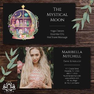 Magische Essenzielle Öle Apothecary Yoga Boho Foto Visitenkarte