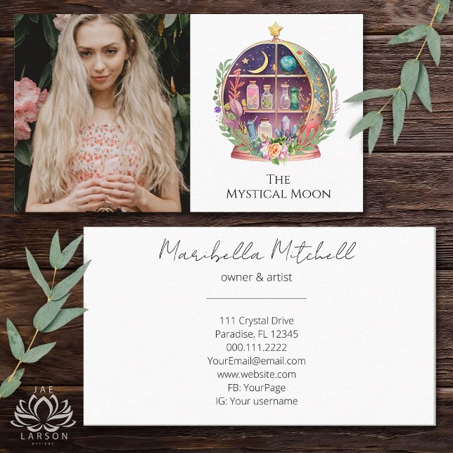 Magische Essenzielle Öle Apothecary Yoga Boho Foto Visitenkarte (Von Creator hochgeladen)