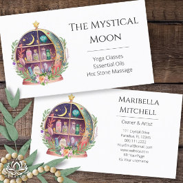 Magische Essenzielle Öle Apotheke Yoga Kristalle Visitenkarte