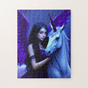 Magische Faibe mit Einhorn mit Lila und blau