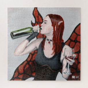 Magische Fairy Drink Wine Fantasy Grosses Puzzle