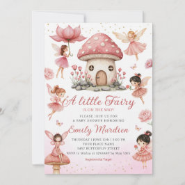 Magische Fairy Pink niedlich Blumengarten Kinderdu Einladung