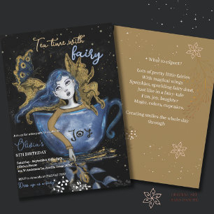 Magische Fairy Teacup Tea Time mit Fairy Birthday Einladung