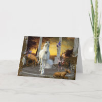 Magische Fairy Unicorn Hirschfantasie Grußnote