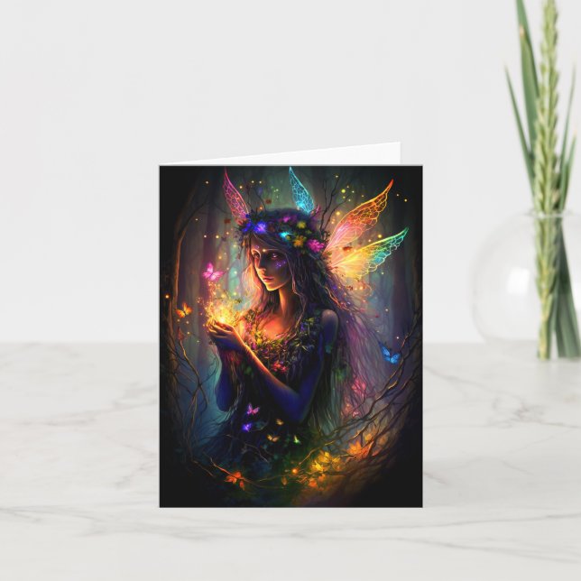 Magische Fairy verzauberte Forest Fantasy Butterfl Karte (Vorderseite)