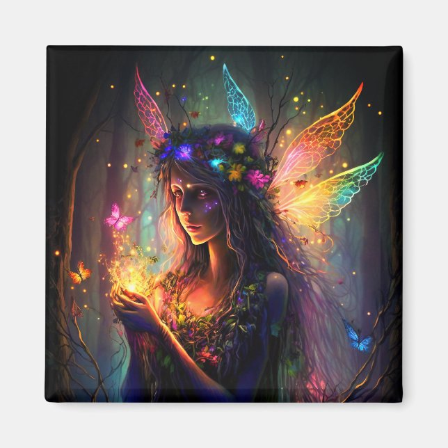 Magische Fairy verzauberte Forest Fantasy Butterfl Magnet (Vorne)