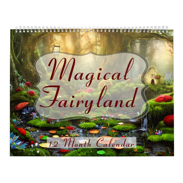 Magische Fairyland Fairy Houses Beautiful Gardens Kalender (Titelbild)