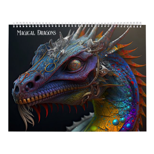 Magische Fantasy-Drachen - künstlerische Intellige Kalender (Titelbild)