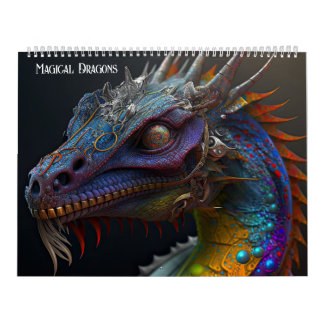 Magische Fantasy-Drachen - künstlerische Intellige Kalender