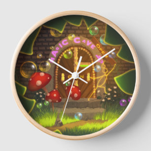 Magische farbenfrohe Wall-Uhr Uhr