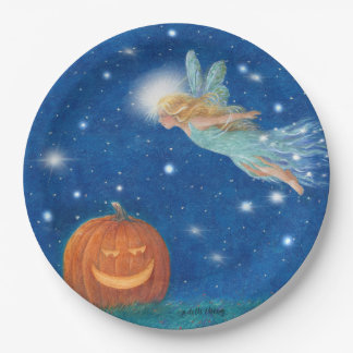 Magische Fee und Jack O'Lantern Halloween-Party Pappteller