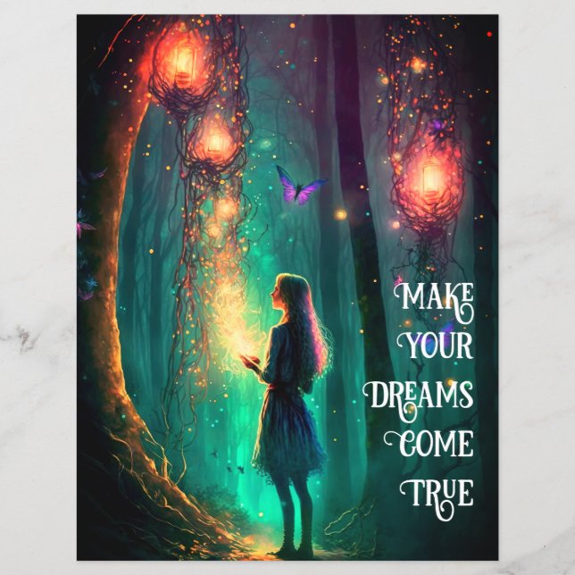 Magische Fee verzauberter Forest Fantasy Pixie Sta Flyer (Vorne)
