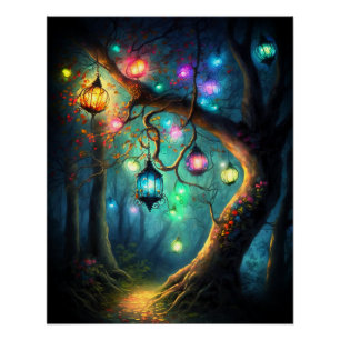 Magische Fee verzauberter Forest Fantasy Pixie Sta Poster