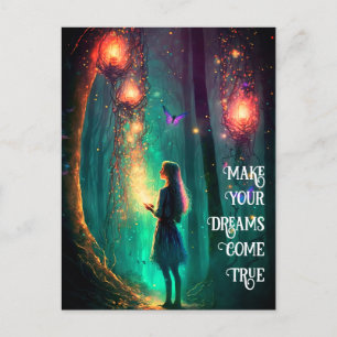 Magische Fee verzauberter Forest Fantasy Pixie Sta Postkarte