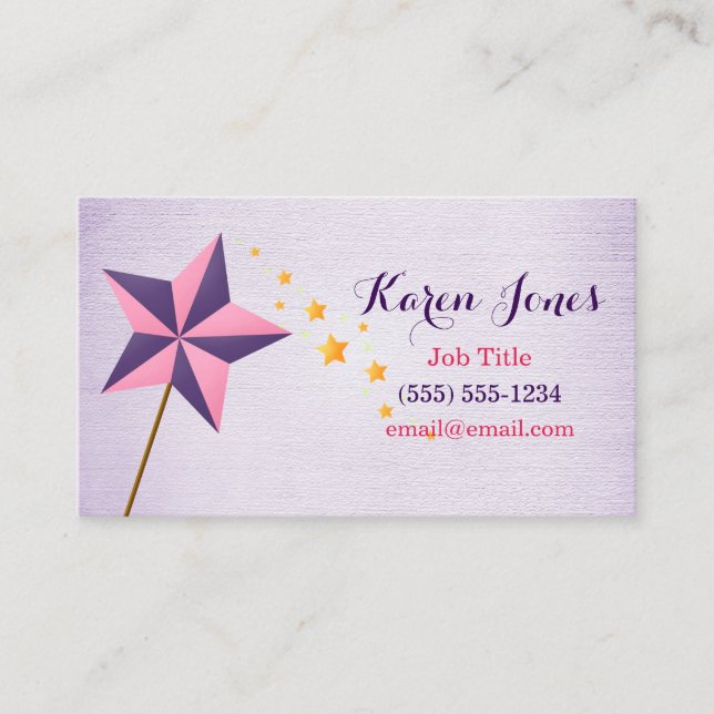 Magische Fee Visitenkarte (Vorderseite)