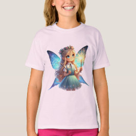 Magische Fee zurück zum T-Shirt des Mädchens