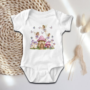 Magische Feen rosa Pilze Baby Strampler