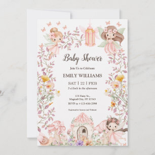 Magische Feengarten-Baby-Shower-Einladung Einladung