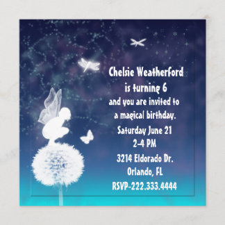 Magische feenhafte der Geburtstags-Party Einladung