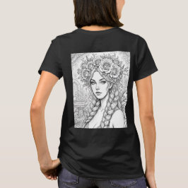 Magische Feenlinienkunst – Doppelseitiges Fae-T-Sh T-Shirt