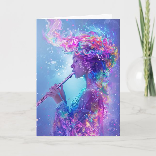*~* Magische Flute Spirituelle SC4 Leere Dankeskarte (Vorderseite)