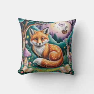 Magische Foxenwaldkissendecke Kissen