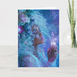 *~* Magische Frau CANDLE SC4 Esoteric BLANK Dankeskarte