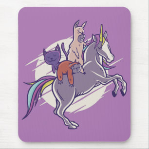 Magische Freunde  Unicorn, Alpaca, Kitten, Sloth Mousepad