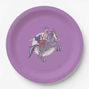 Magische Freunde  Unicorn, Alpaca, Kitten, Sloth Pappteller