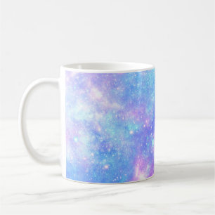 Magische Galaxie: Pink Blue Star Print Kaffeetasse