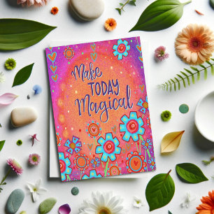 Magische Geburtstag Trendy Floral Moderne Feminine Karte