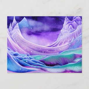 Magische gefrorene Eismeere  Digitale Kunst Postkarte