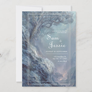 Magische gefrorene Fantasy Winter Blaue Surreal Ho Einladung