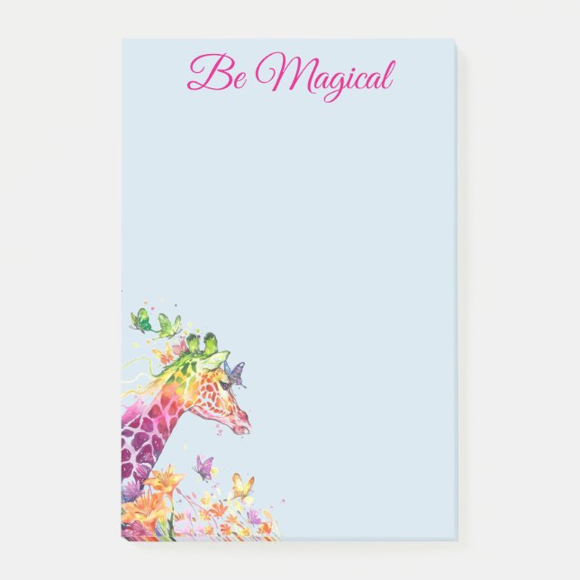 Magische Giraffe-Post-it-Hinweise Post-it Klebezettel (Vorderseite)