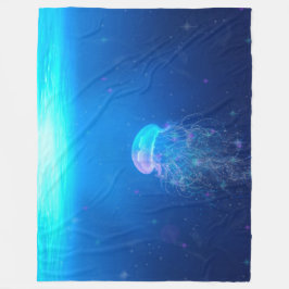 Magische Glittering-Quallyfish-Fantasie Fleecedecke