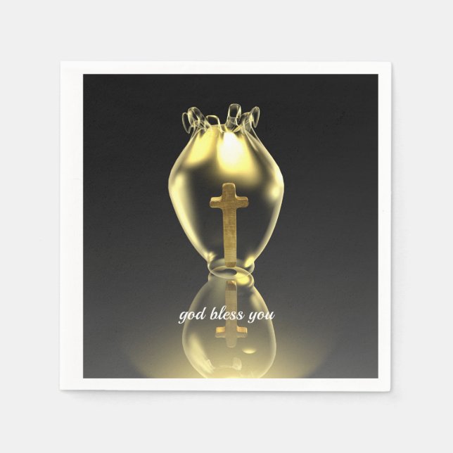 Magische Glühwürmchen in der Kirche.personalisiert Serviette (Vorderseite)