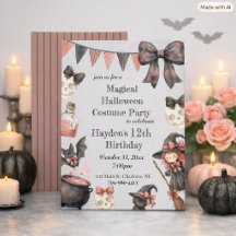 Magische Halloween-Kostümparty-Einladung