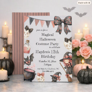 Magische Halloween-Kostümparty-Einladung Einladung