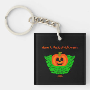 Magische Halloween-Kürbisplatz-Schlüsselkette Schlüsselanhänger