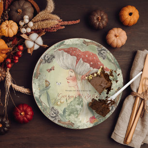 Magische Herbstwald-Fairy Geburtstag Pappteller