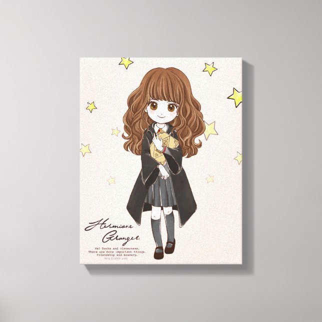 Magische Hermione Granger Wasserfarbe Leinwanddruck (Vorderseite)