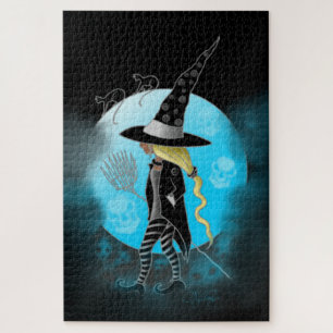 Magische Hexe und Katzen