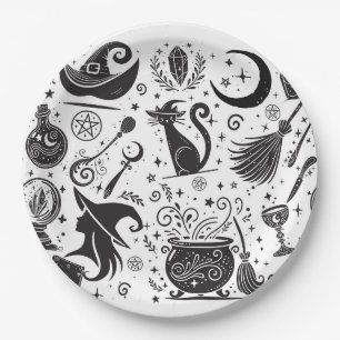 Magische Hexe Whimsical Wiccan Heidnische Party Pappteller