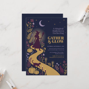 Magische Hexen-Halloween-Party-Einladung Einladung
