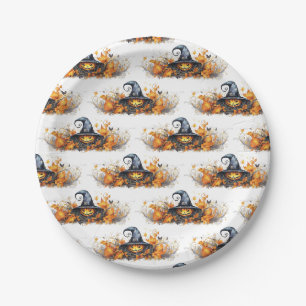 Magische Hexen und Zauberer-Halloween-Party Pappteller