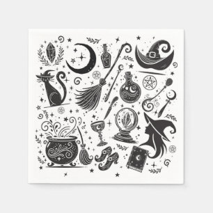 Magische Hexen Whimsical Wiccan Heidenparty Serviette