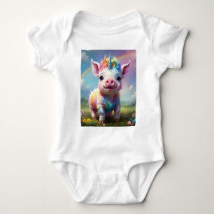 "Magische Hooves: Der Regenbogen Einhornschwanz" Baby Strampler