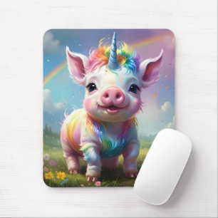 "Magische Hooves: Der Regenbogen Einhornschwanz" Mousepad