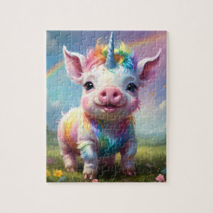 "Magische Hufe: Das Regenbogen-Einhorn-Schwein"