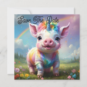 "Magische Hufe: Das Regenbogen-Einhorn-Schwein" Save The Date